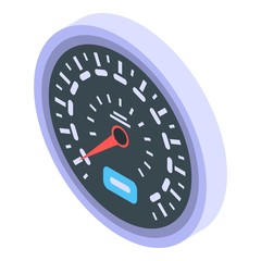 Fototapete - European speedometer icon. Isometric of european speedometer vector icon for web design isolated on white background