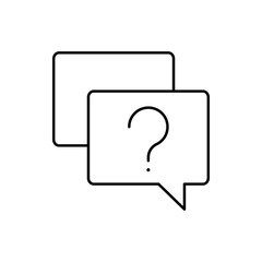 Poster - Chat, question mark, SEO icon. Simple line, outline vector elements of commerce icons for ui and ux, website or mobile application