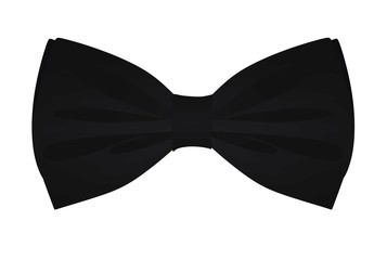 Black  bow tie. vector illustration