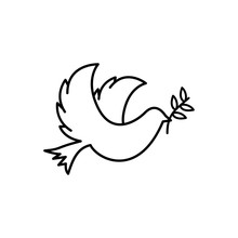 Holy Ghost, Bird, Christianity Icon. Simple Line, Outline Vector Religion Icons For Ui And Ux, Website Or Mobile Application