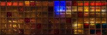 Colorful Glass Blocks Glow In The Night