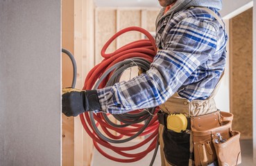 Wall Mural - Electric Technician Worker