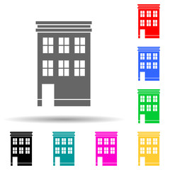 Poster - building for habitation multi color style icon. Simple glyph, flat vector of house icons for ui and ux, website or mobile application