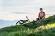 © Westend61 - Mountain biker in the evening light in Grisons, Switzerland