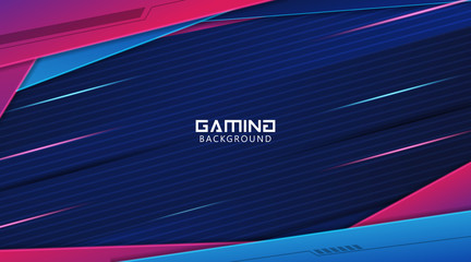 Poster - Futuristic Abstract Gaming Wallpaper Background Vector