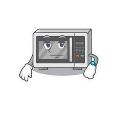 Sticker - cartoon character design of microwave on a waiting gesture