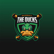 The Ducks logo design inspiration for baseball club. Duck mascot logo design