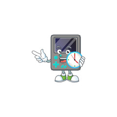 Sticker - Game console cartoon character style with a clock