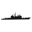 Warship icon flat. Illustration isolated vector sign symbol in EPS10