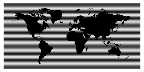 world map flat design lines with Oceans. Planet Earth background screen relievo geographic map banner. All continents of the stroke global world in one linear relief black and white picture.