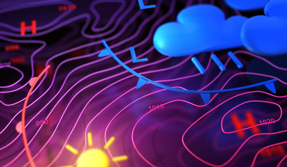 Wall Mural - weather map