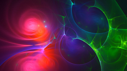 Fractal 3D rendering abstract and shiny background