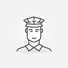 Poster - Taxi Driver vector concept outline icon or design element