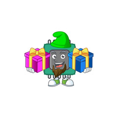 Poster - A charming RAM cartoon mascot style with two boxes of gifts