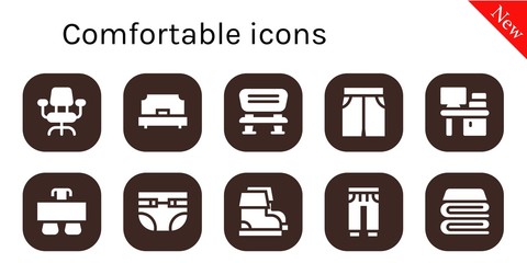 Sticker - comfortable icon set