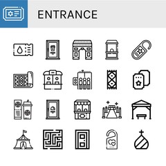 Canvas Print - entrance icon set