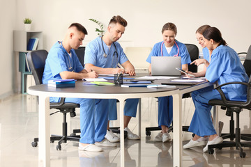 Canvas Print - Group of students at medical university