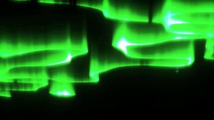 Wall Mural - northern lights curtains in mountains