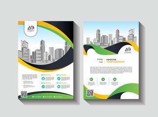 Wall Mural - Vector flyer template layout design. For business brochure, poster, annual report, leaflet, magazine or book cover