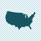 Fototapeta Mapy - map of USA