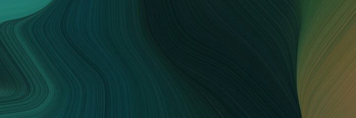 Poster - decorative header with very dark blue, dark olive green and dark slate gray colors. dynamic curved lines with fluid flowing waves and curves