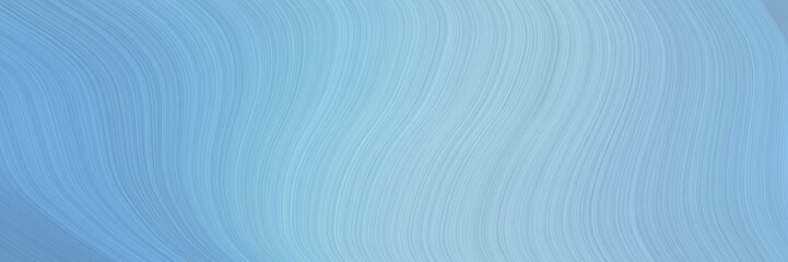 Poster - colorful banner with sky blue, corn flower blue and cadet blue colors. dynamic curved lines with fluid flowing waves and curves
