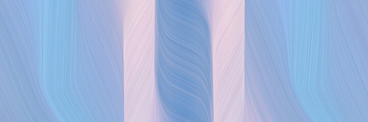Poster - moving designed horizontal banner with sky blue, thistle and light steel blue colors. dynamic curved lines with fluid flowing waves and curves
