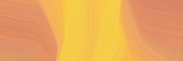 Poster - flowing header design with sandy brown, dark salmon and pastel orange colors. dynamic curved lines with fluid flowing waves and curves