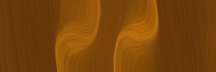 Poster - decorative header with chocolate, dark golden rod and brown colors. dynamic curved lines with fluid flowing waves and curves
