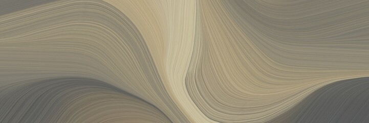 Leinwandbilder - flowing designed horizontal banner with gray gray, tan and rosy brown colors. dynamic curved lines with fluid flowing waves and curves