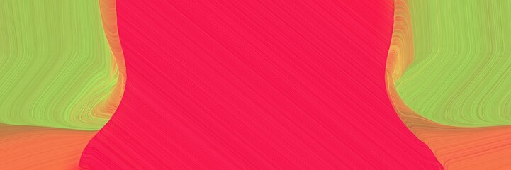 Poster - artistic banner design with crimson, dark khaki and coral colors. dynamic curved lines with fluid flowing waves and curves
