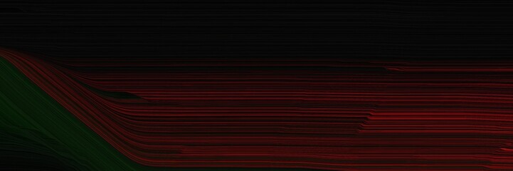 Poster - dynamic designed horizontal header with black, dark red and maroon colors. dynamic curved lines with fluid flowing waves and curves