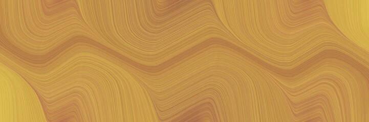 Poster - decorative banner design with peru, sandy brown and sienna colors. dynamic curved lines with fluid flowing waves and curves