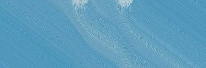 Poster - flowing header design with cadet blue, sky blue and pastel blue colors. dynamic curved lines with fluid flowing waves and curves