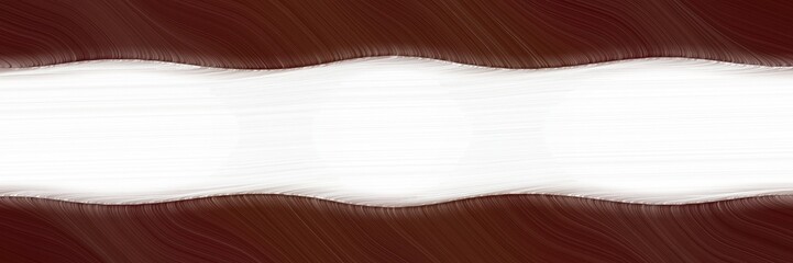 Poster - flowing horizontal banner with dark red, linen and pastel brown colors. dynamic curved lines with fluid flowing waves and curves
