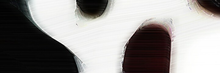 Poster - artistic banner design with linen, black and white smoke colors. dynamic curved lines with fluid flowing waves and curves