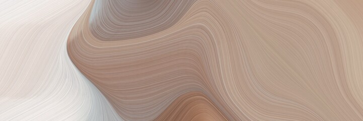 Aufkleber - artistic horizontal header with rosy brown, antique white and pastel brown colors. dynamic curved lines with fluid flowing waves and curves