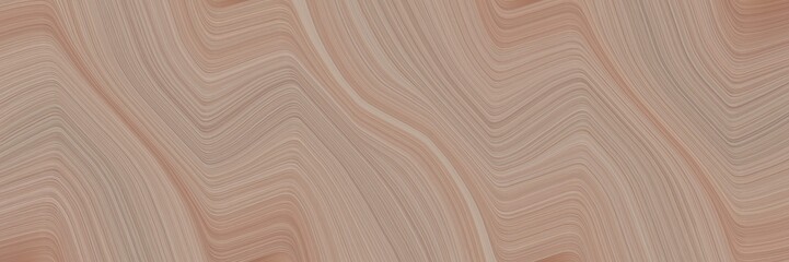 Poster - flowing designed horizontal banner with rosy brown, tan and pastel brown colors. dynamic curved lines with fluid flowing waves and curves