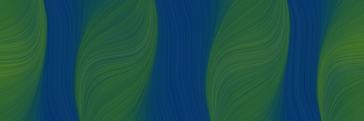 Aufkleber - modern designed horizontal banner with dark slate gray, midnight blue and dark olive green colors. dynamic curved lines with fluid flowing waves and curves