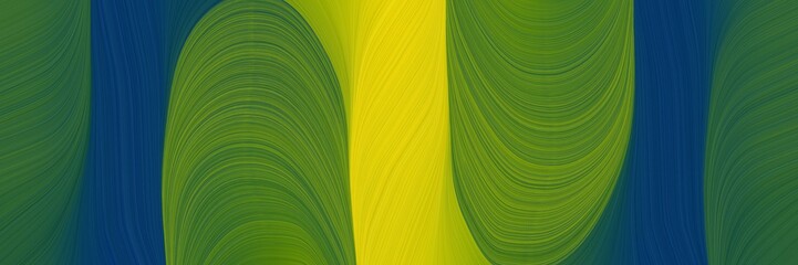 Aufkleber - decorative designed horizontal banner with dark slate gray, tangerine yellow and olive drab colors. dynamic curved lines with fluid flowing waves and curves
