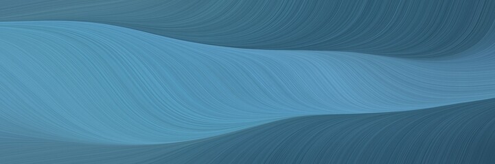 Poster - surreal header with blue chill, dark slate gray and cadet blue colors. dynamic curved lines with fluid flowing waves and curves