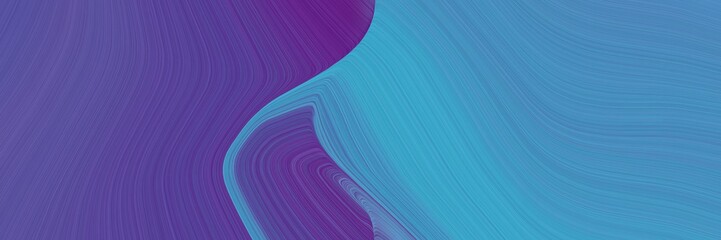 Aufkleber - flowing horizontal header with steel blue, dark slate blue and slate blue colors. dynamic curved lines with fluid flowing waves and curves