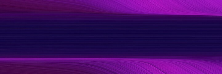 Poster - artistic header design with very dark violet, dark violet and very dark blue colors. dynamic curved lines with fluid flowing waves and curves
