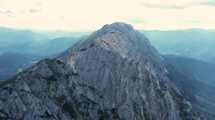 Wall Mural - Piatra Craiului seen from a drone.