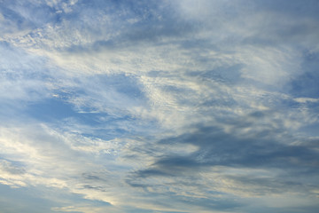 Wall Mural - dramatic white cloud on blue sky, nature background