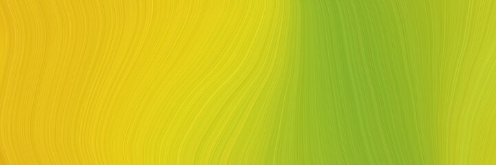 Poster - flowing header design with golden rod, yellow green and vivid orange colors. dynamic curved lines with fluid flowing waves and curves
