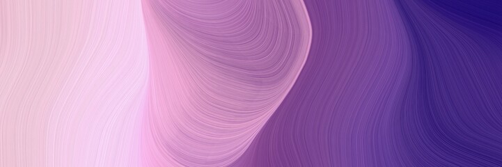 Poster - decorative header with thistle, dark slate blue and antique fuchsia colors. dynamic curved lines with fluid flowing waves and curves