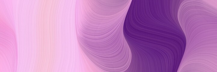 Poster - colorful banner with plum, dark slate blue and pink colors. dynamic curved lines with fluid flowing waves and curves