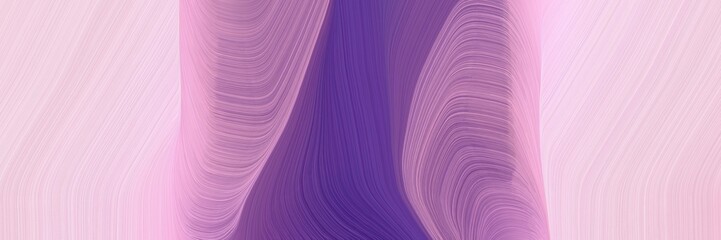 Poster - dynamic designed horizontal header with pastel pink, dark slate blue and rosy brown colors. dynamic curved lines with fluid flowing waves and curves