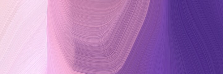Poster - surreal banner design with dark slate blue, pastel pink and pastel violet colors. dynamic curved lines with fluid flowing waves and curves